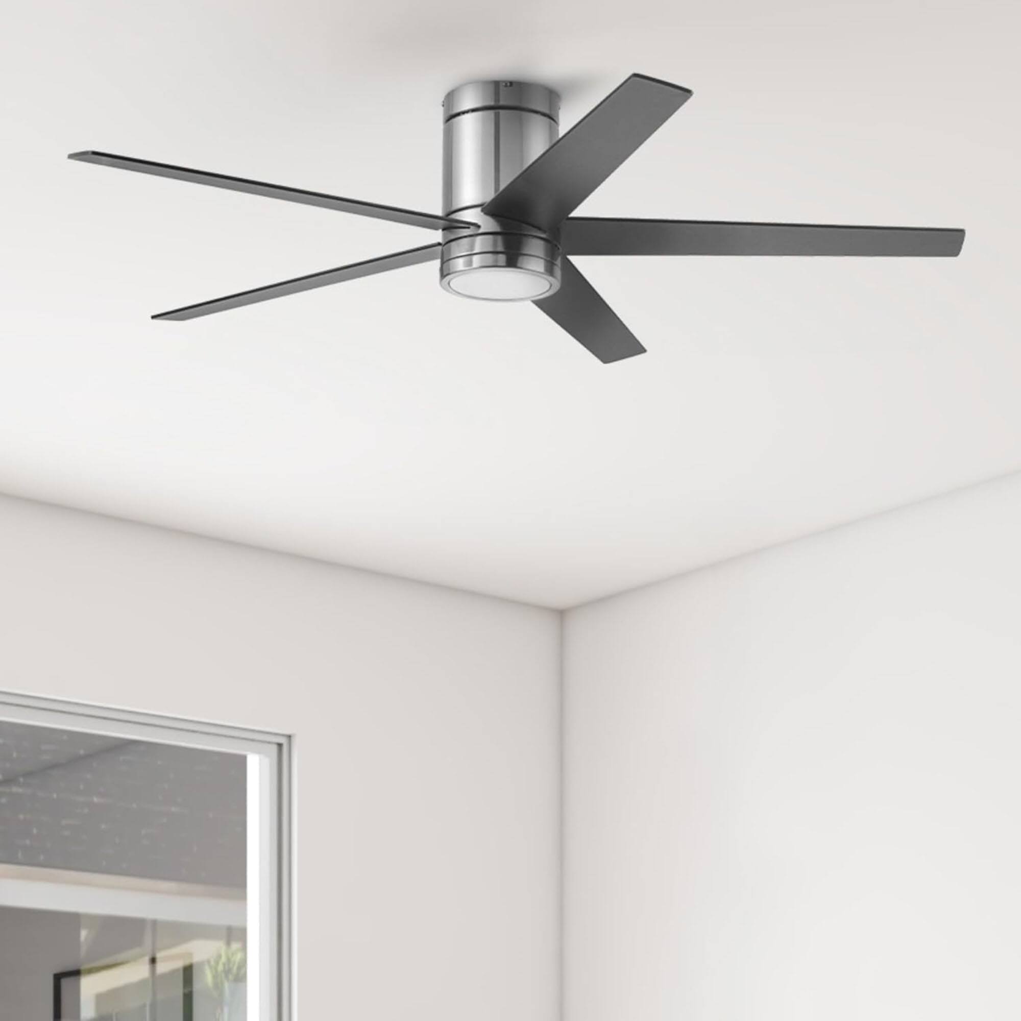 Alt View 7. Honeywell - Honeywell Graceshire 52” Ceiling Fan with LED Light and Remote, Brushed Nickel - Brushed Nickel.