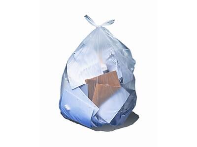 Front. Heritage Bag - 7-10 Gallon Industrial Trash Bag, 24" x 23", Low Density, 0.35 Mil, 1000 Bags/Box - Clear.