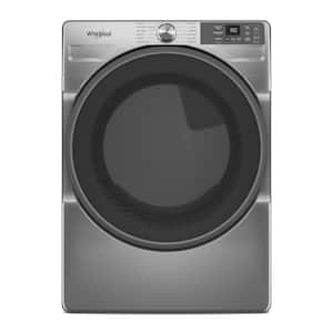 Whirlpool - 7.4 cu. ft. Smart Front Load ENERGY STAR Gas Dryer with Wrinkle Shield Option - Radiant Silver