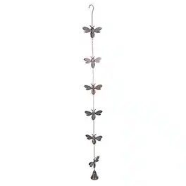 Ganz - Copper Tone Metal Bumblebees Outdoor Garden Wind Chime with Bell 52 inch
