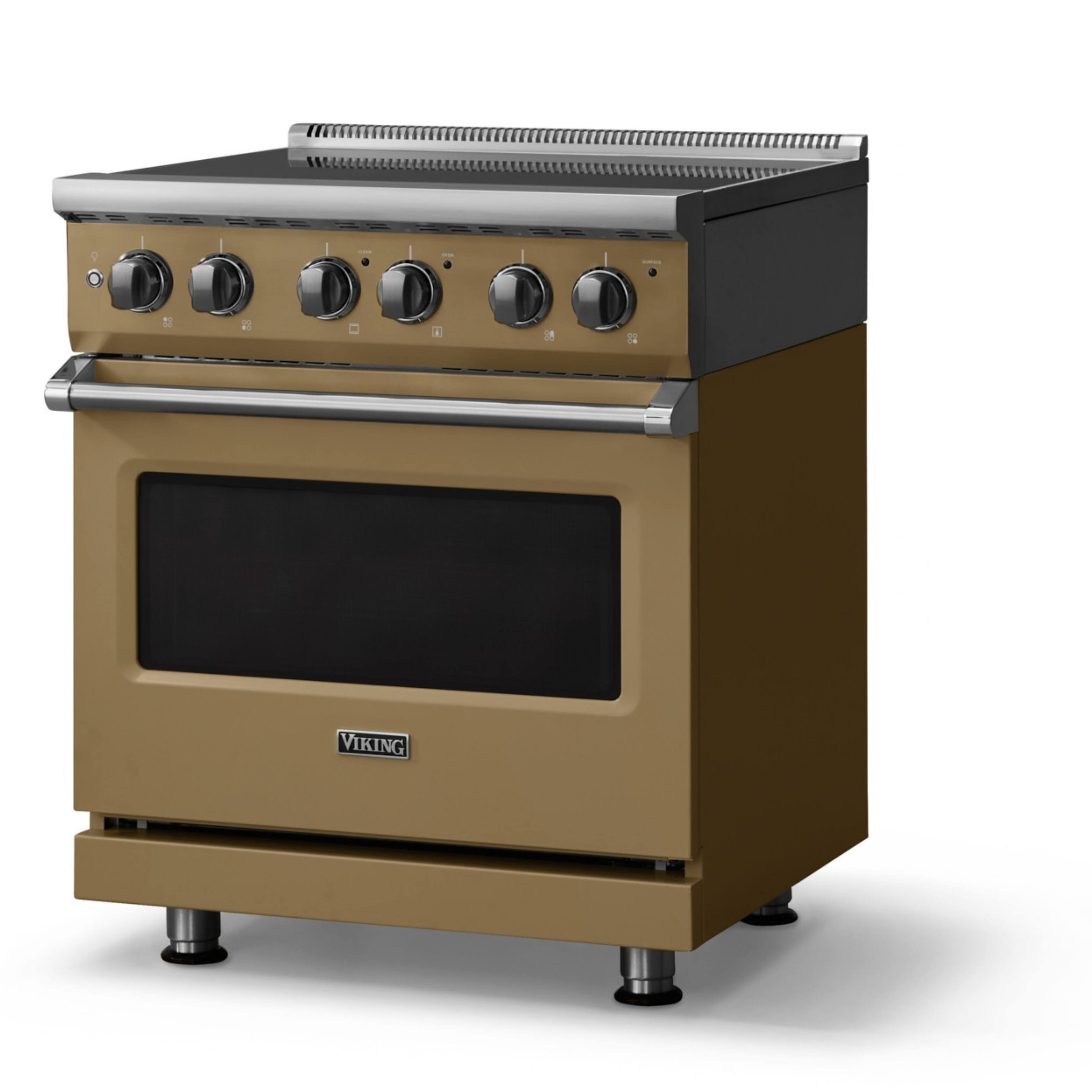 Angle. Viking - 30"W. Pro5S 4.7 Cu. Ft. Freestanding 4 Element  Electric Convection Range - Golden Hour - Golden Hour.