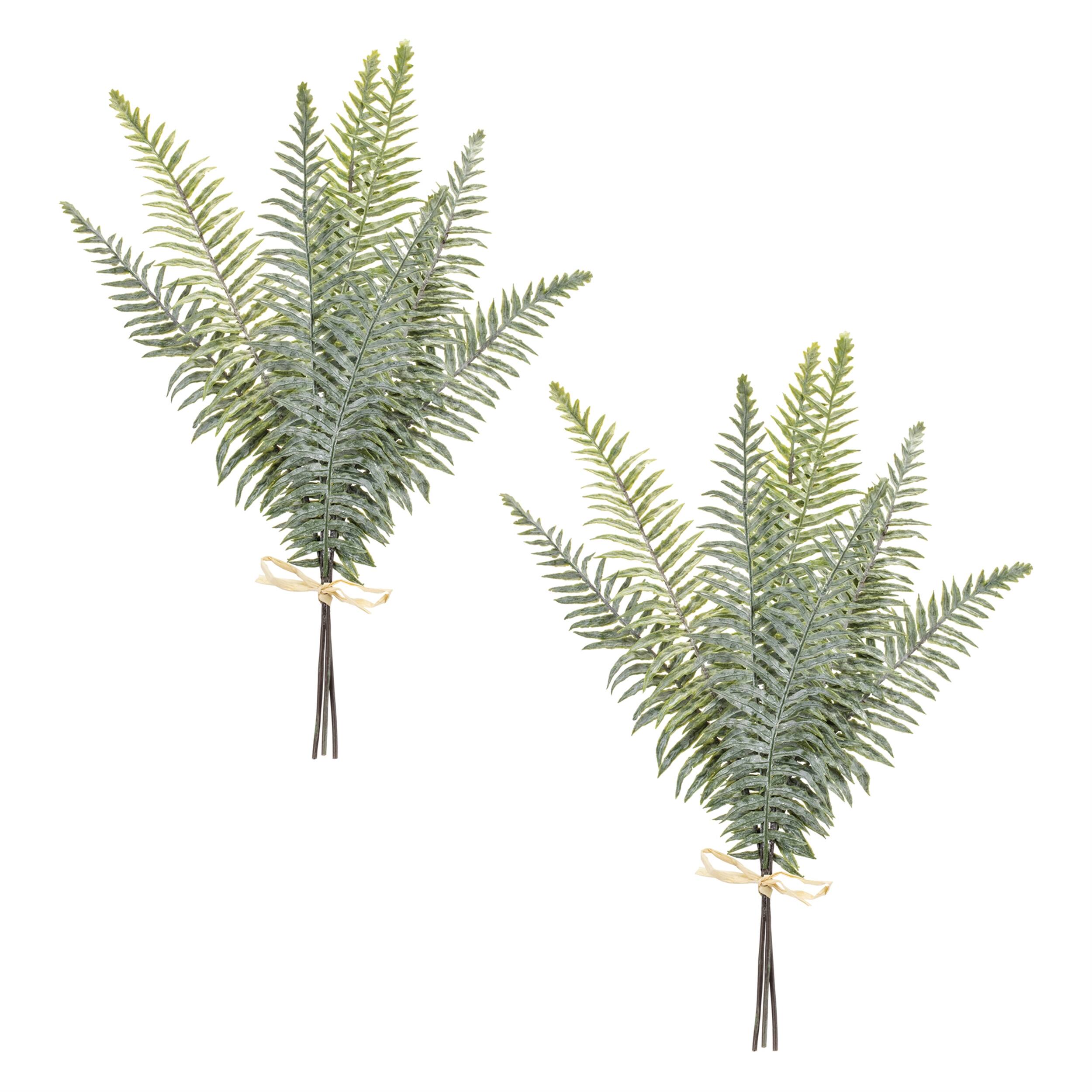 Left. BreeBe - Fern Foliage Bundle (Set of 2) - Green.
