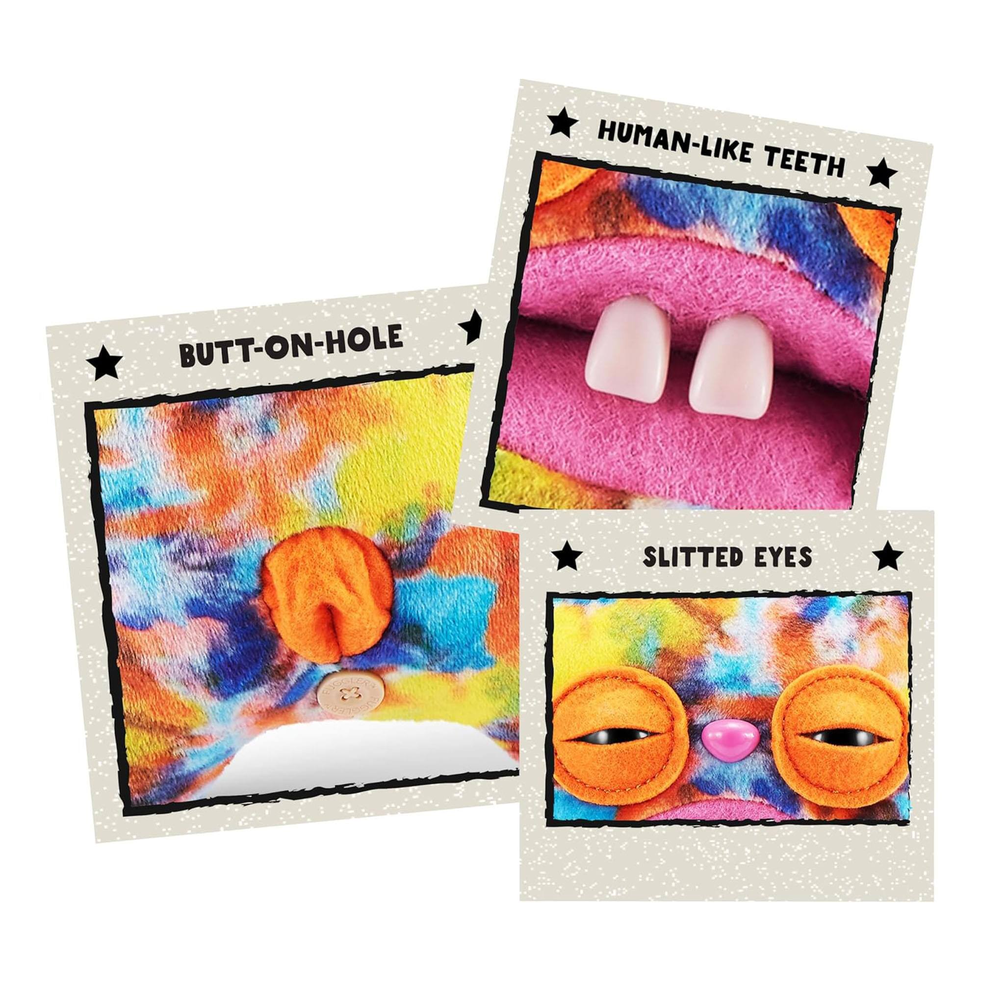 - Human-like teeth
- Butt-on-hole
- Slitted eyes