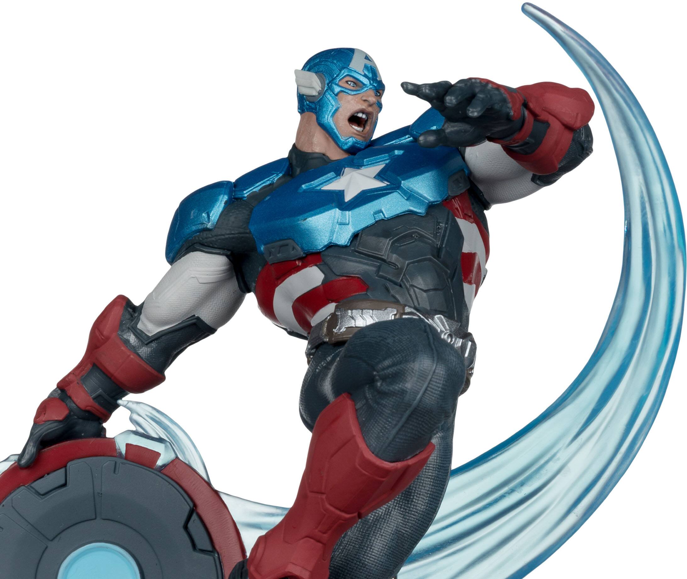 Alt View 1. McFarlane Toys - Marvel Rivals 7.9" Captain America 1:10th Scale Collectible.