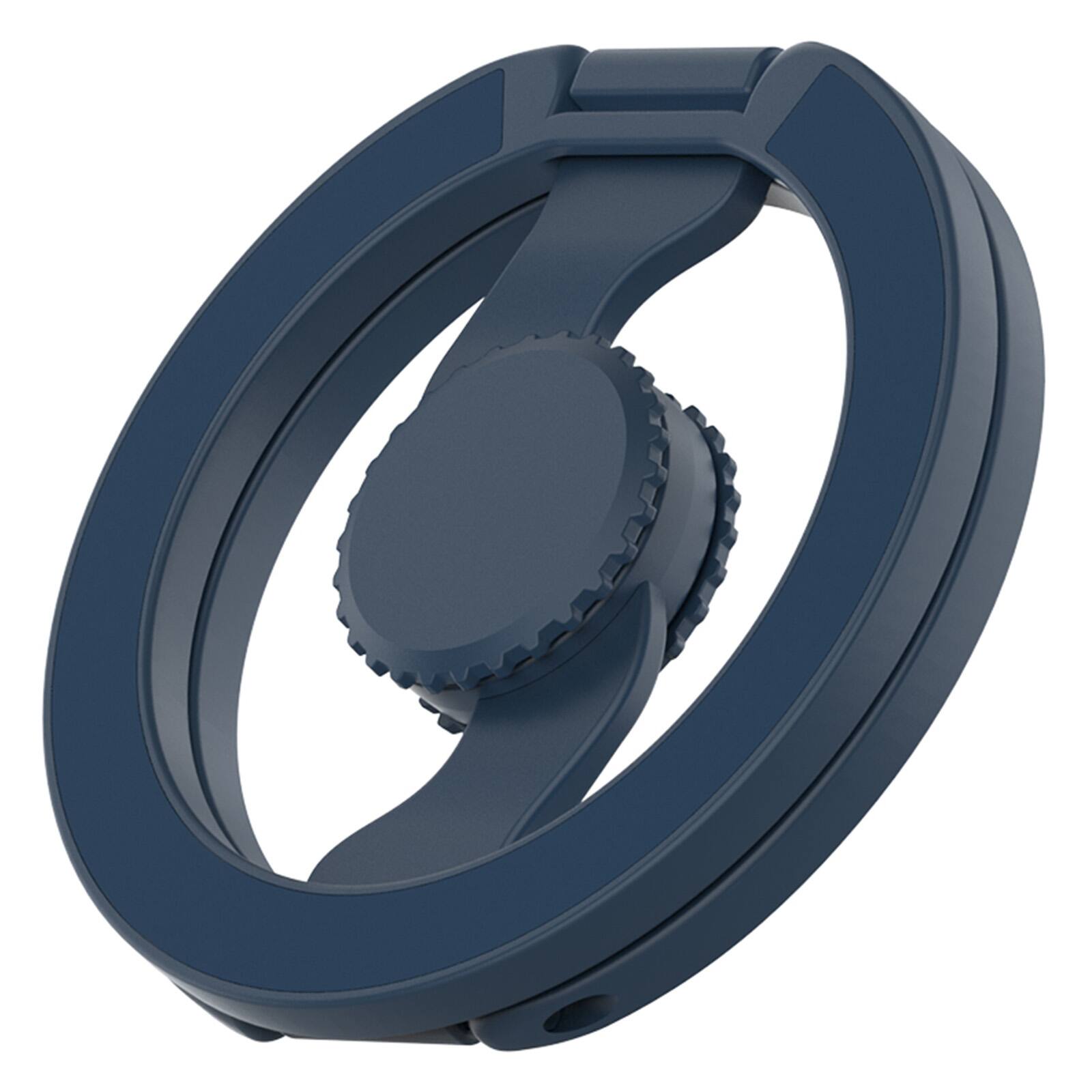 Front. UUCOVER - Magnetic Phone Ring Holder Kickstand, Rotating Dual-Axis Foldable Stand Grip Fingertip Car Mount Compatible with MagSafe - Darkblue.