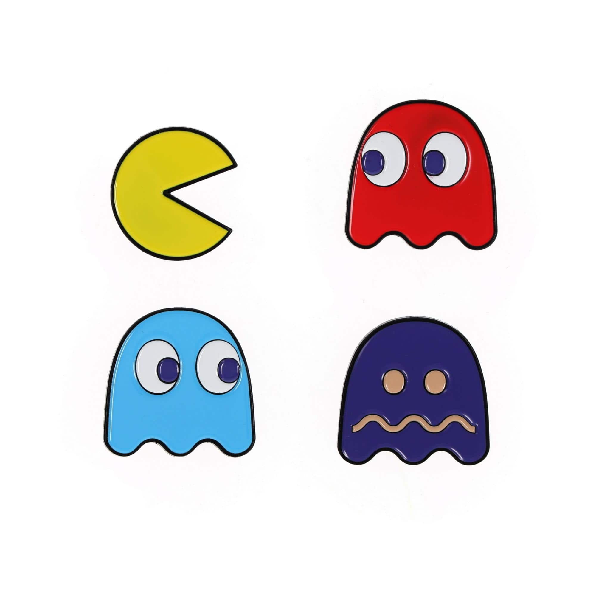 PAC-MAN Classic Characters 4-Piece Enamel Pin Set | Toynk Exclusive - Multi-Color