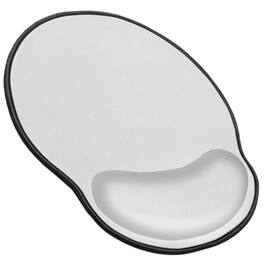 Stock Preferred - Mouse Pad With Wrist Rest Support & Stitched Edges - White
