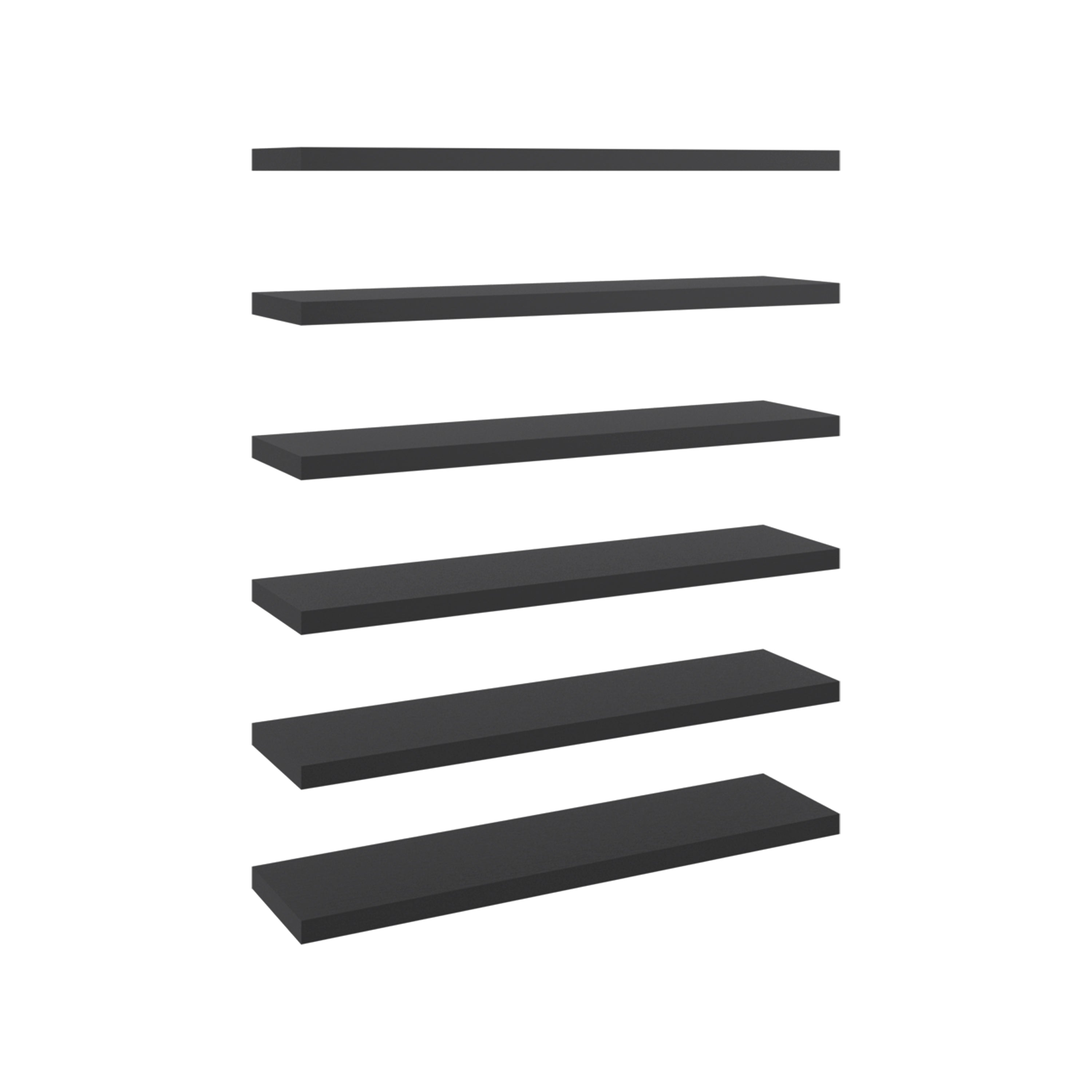 Front. TuHome - 42" x 10" Floating Wall Shelf, Wall-Mounted Display Ledge for Living Room, Bedroom or Office Storage - Wenge.
