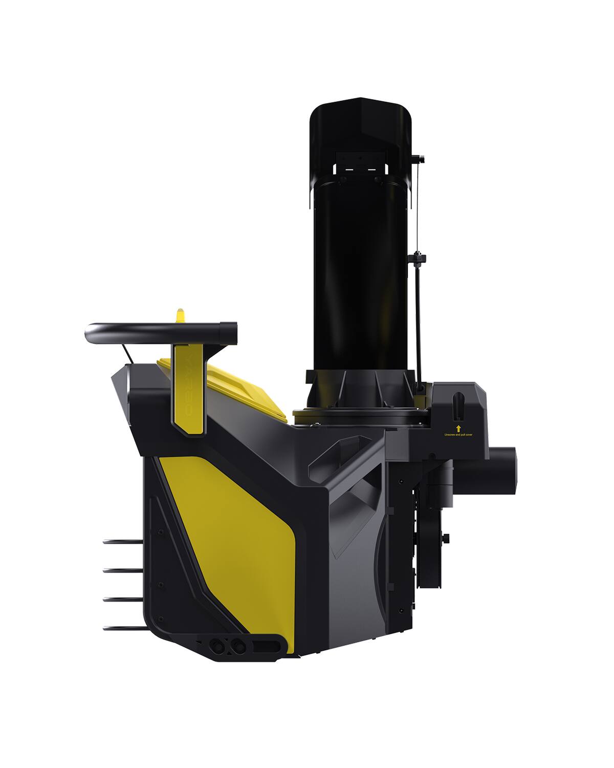 Alt View 2. YARBO - YARBO 2-Stage Snow Blower Module Works with core, 24" Cleaning Width and 12" Intake Height (YARBO Core Sold Separately) - Black.