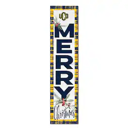 Jardine - Central Oklahoma Bronchos 12'' x 48'' Outdoor Merry Christmas Leaner - White