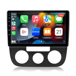 Junsun - For VW Jetta 5 2005-2010 10" 4+64GB carplay Android 15 8 Core Car Stereo Radio GPS Navi WiFi RDS SWC DSP FM Bluetooth - Black