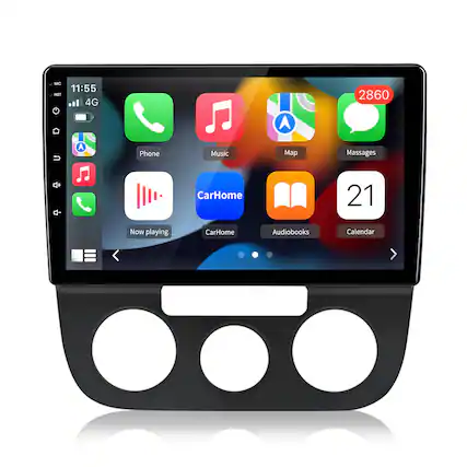 MC RT 11:55 4G 2860 A Phone Music Map Massages + d- CarHome 21 Now playing CarHome Audiobooks Calendar