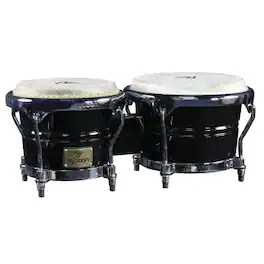 Tycoon Percussion - Master Classic 7-Inch and 8.5-Inch Siam Oak Bongo Drum Set with Water Buffalo Skin Heads, Deluxe Hoops and Tuning Wrench