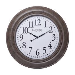 La Crosse Clock Co. - 36 Inch Mattison Analog Quartz Wall Clock - Brown