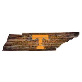 Fan Creations - Tennessee Volunteers 23.5" x 23.5" Distressed State with Logo Sign - Multicolor