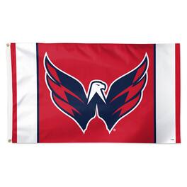 WinCraft - Washington Capitals 3' x 5' Logo Stripe Deluxe Single-Sided Flag - Multicolor