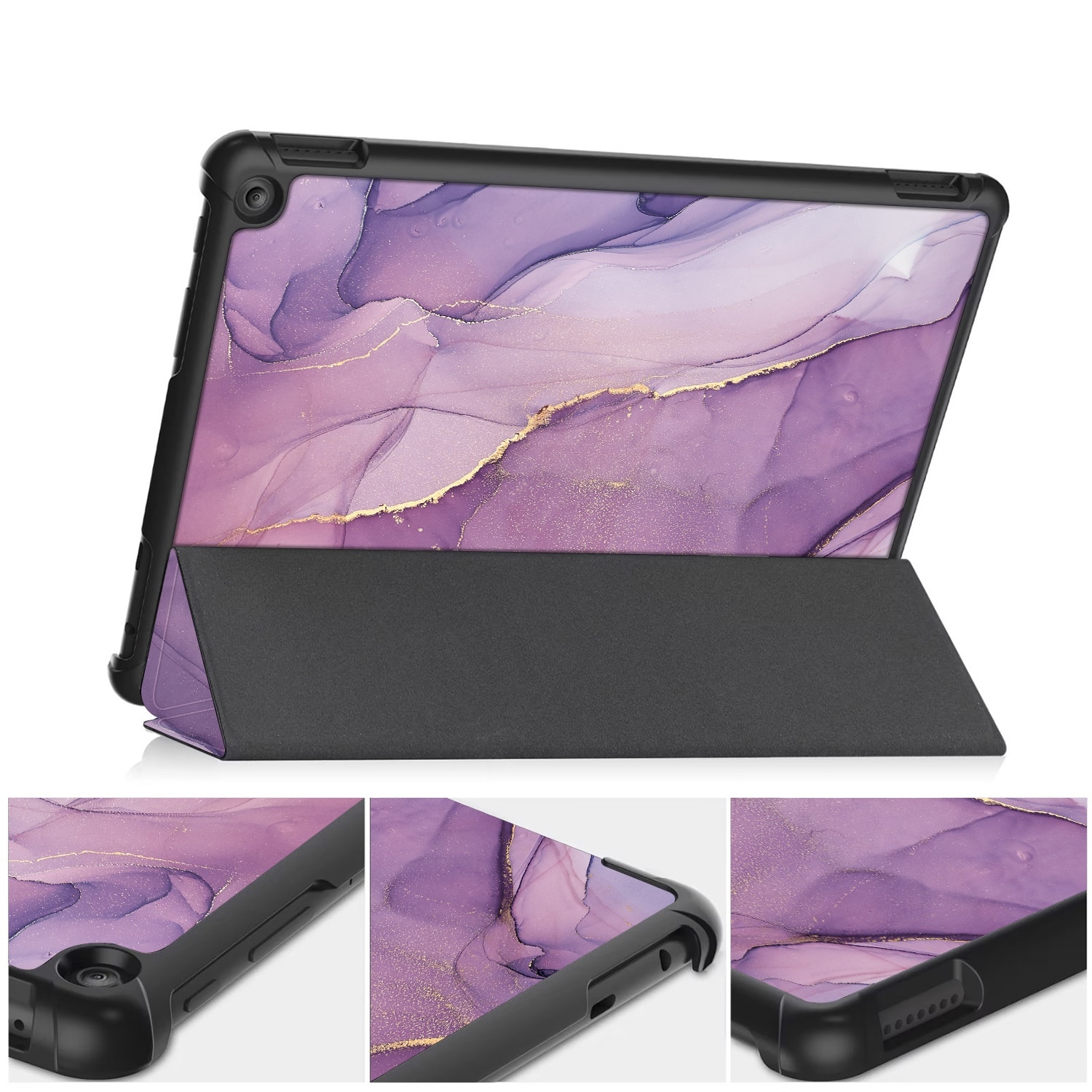 Alt View 15. SaharaCase - Tri-Fold Folio Case for Amazon Fire HD 10 (2023) - Purple.
