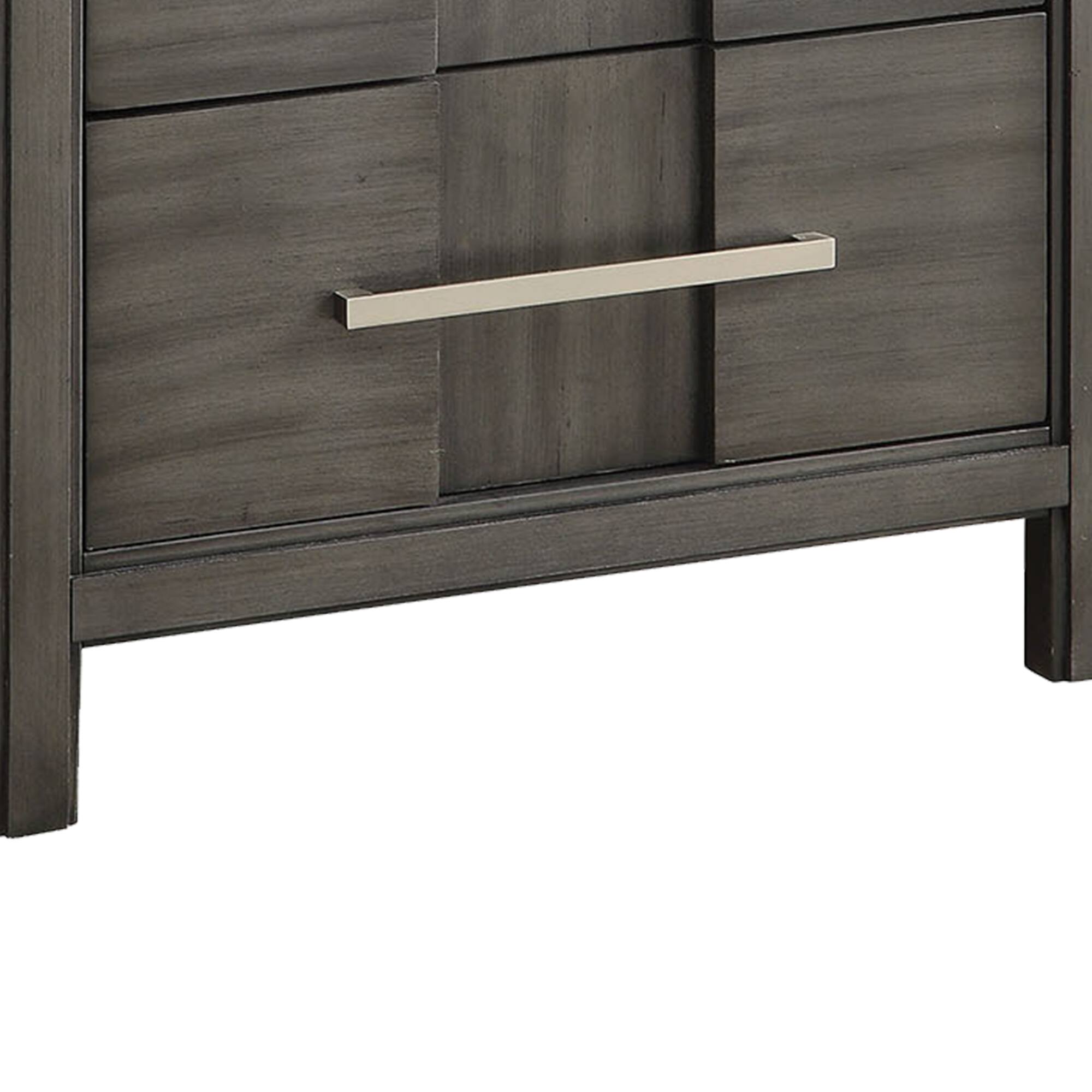 Alt View 3. Manhattan Lane - Transitional Solid Wood Night Stand With Two Drawers - Gray.