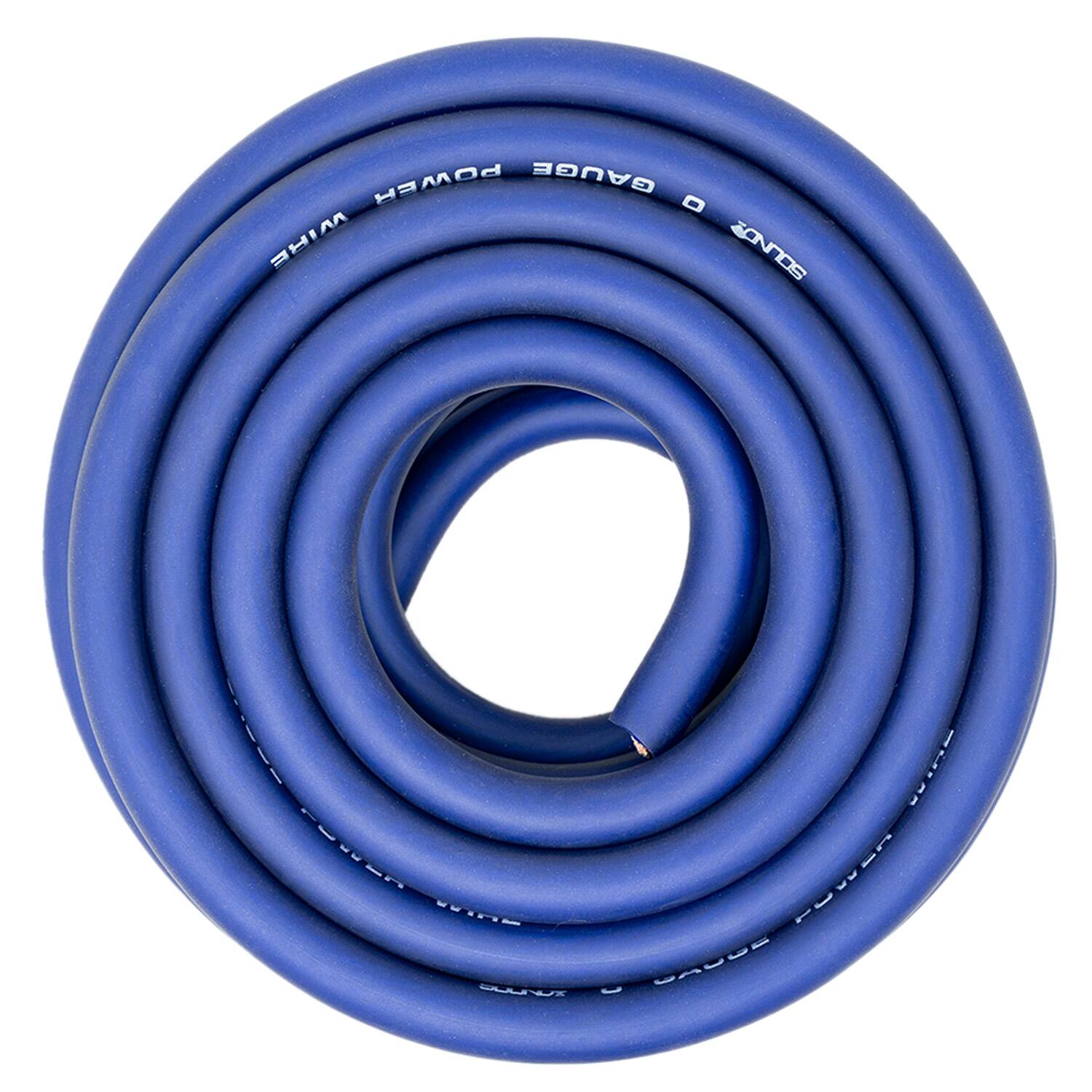 SoundBox - CW0-25BL, 1/0 Gauge CCA Battery Power / Ground Wire Roll - 25 Ft, Blue price history on PriceWatchPro