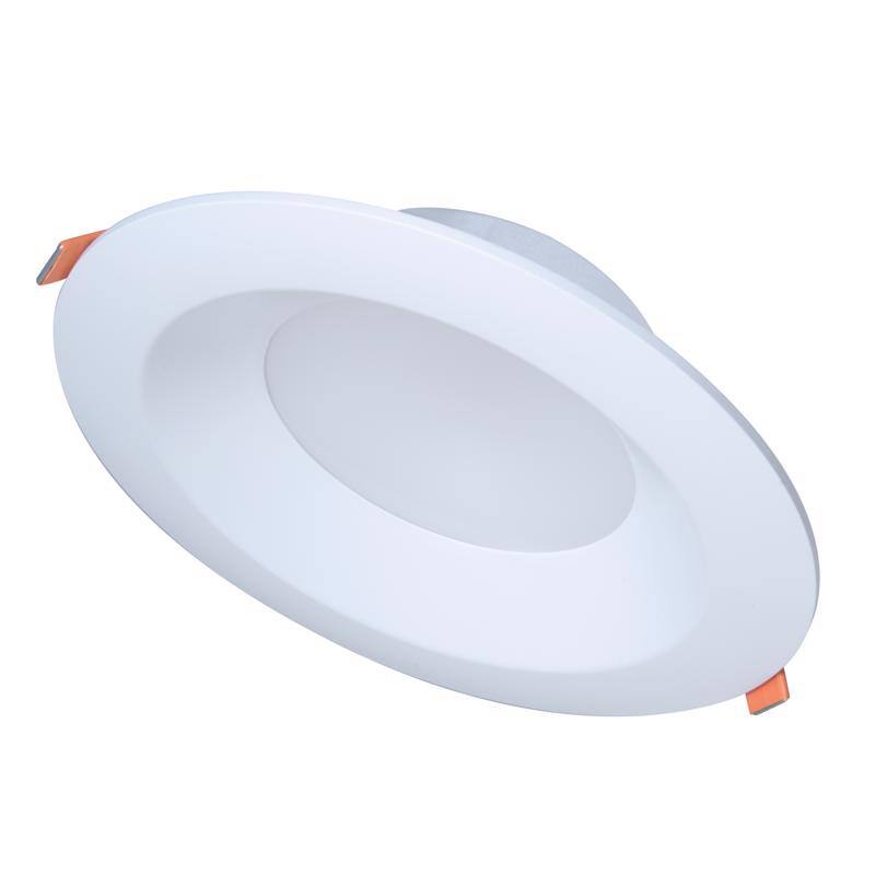 Angle. Halo - Halo Matte White 6 in. W Plastic LED Canless Recessed Downlight 8.5 W.
