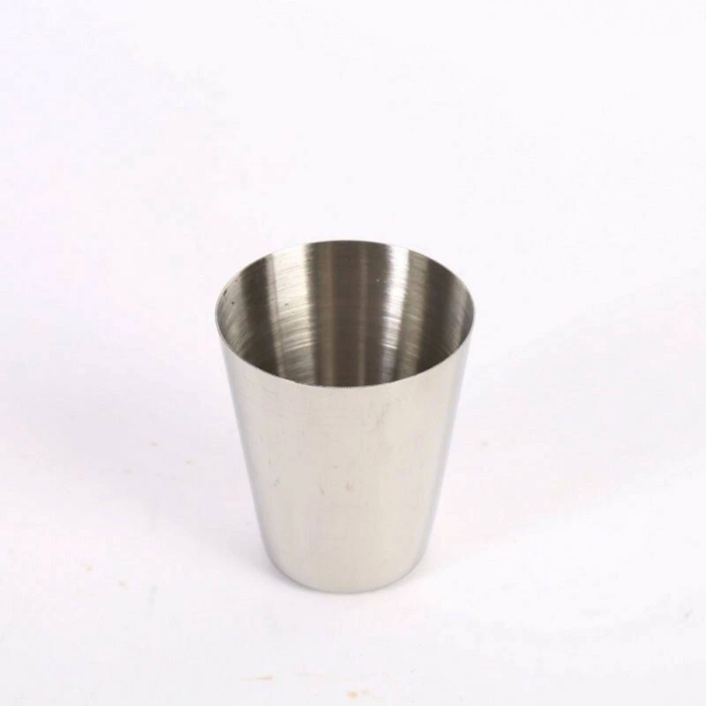 Left. Kitcheniva - Stainless Steel Shot Glass Glasses 30ml Set 6 Pack - Silver.