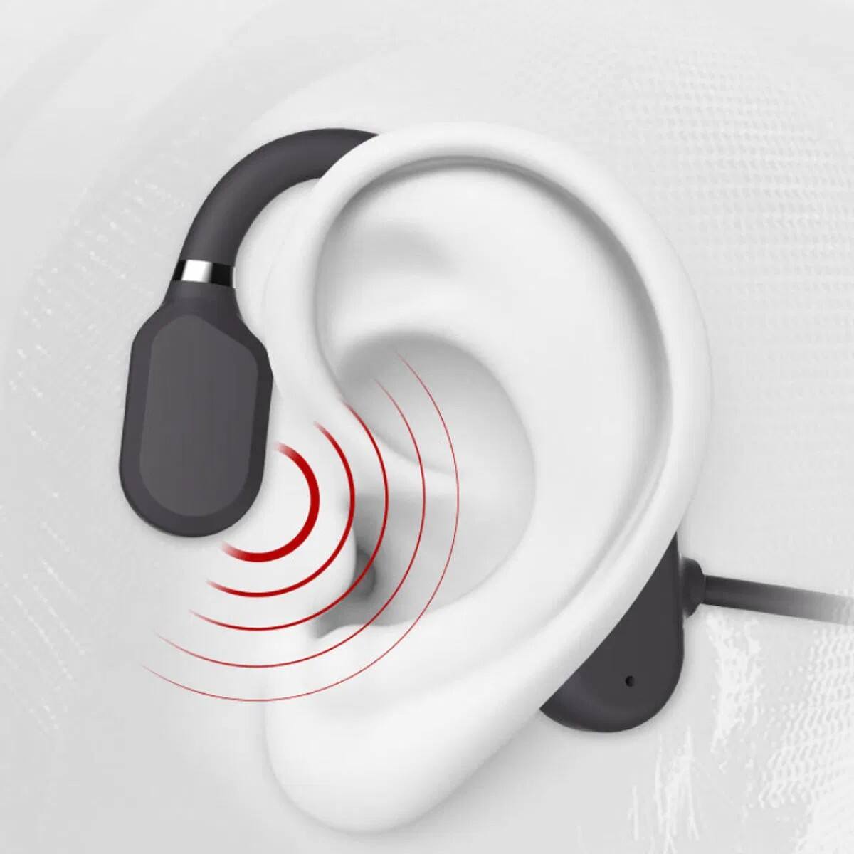 Alt View 5. BEARSOLIM - Sports headphones,Open Ear Induction Stereo Wireless Headphones,suitable for sports and fitness - BLACK.