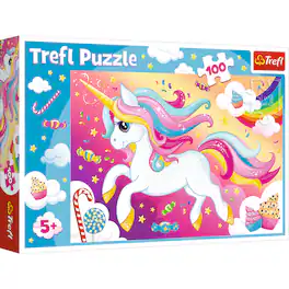 Trefl - Red 100 Piece Kids Puzzle - Beautiful Unicorn
