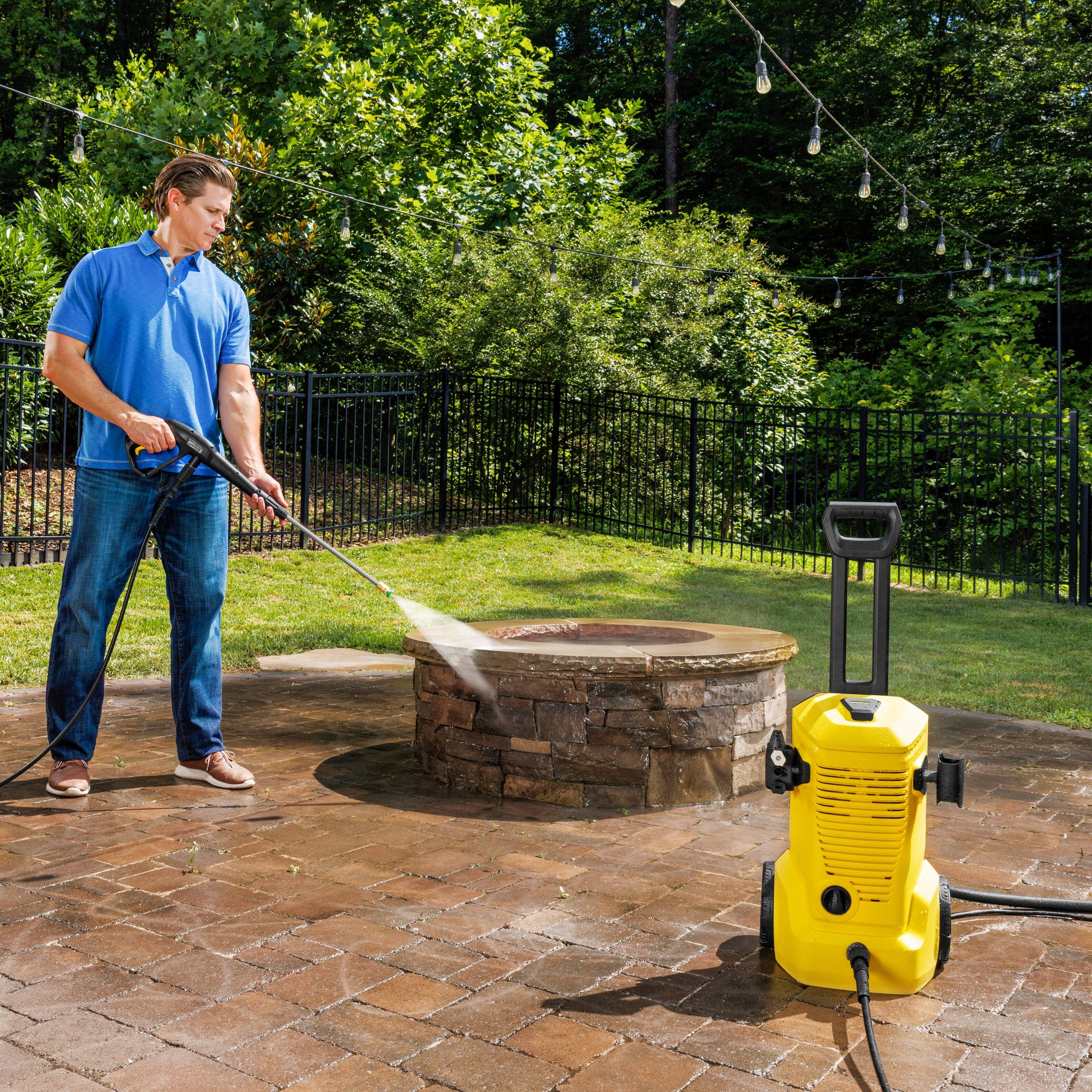 Alt View 1. Karcher - K 4 Foam Cannon 1900 PSI Electric Pressure Washer with Turbo Nozzle and Large Wheels for All-Terrain Cleaning.