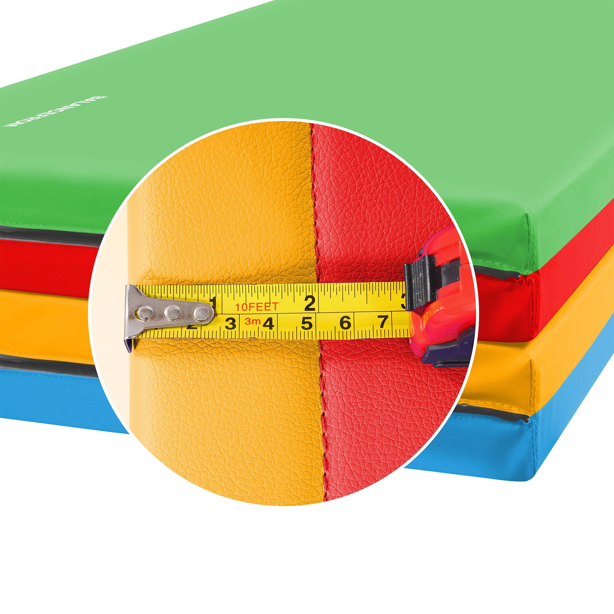 Alt View 7. BalanceFrom Fitness - BalanceFrom 4' x 6' x 2" All Purpose Folding Fitness Gymnastics Gym Mat, Multi - Multi-color.