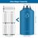 Alt View 14. Buzio - Duet Series Insulated 64 oz Water Bottle with Straw Lid and Flex Lid - Cobalt.