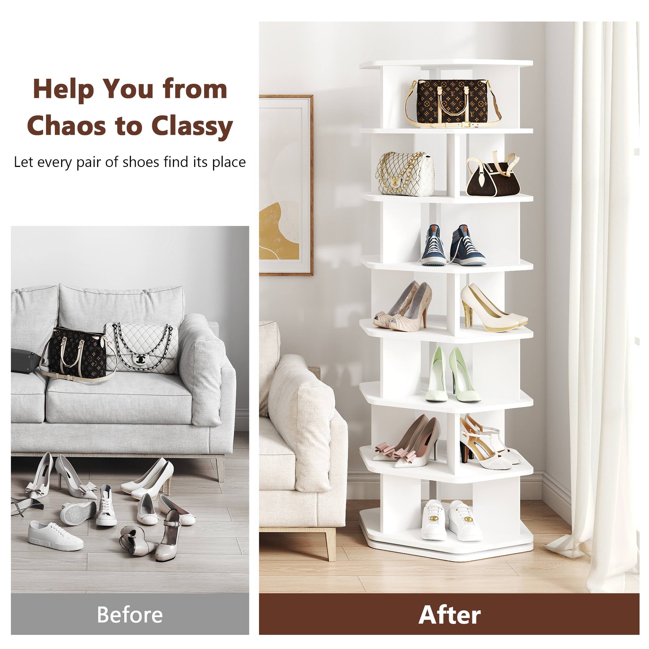 Help You from Chaos to Classy

Let every pair of shoes find its place

Before

After