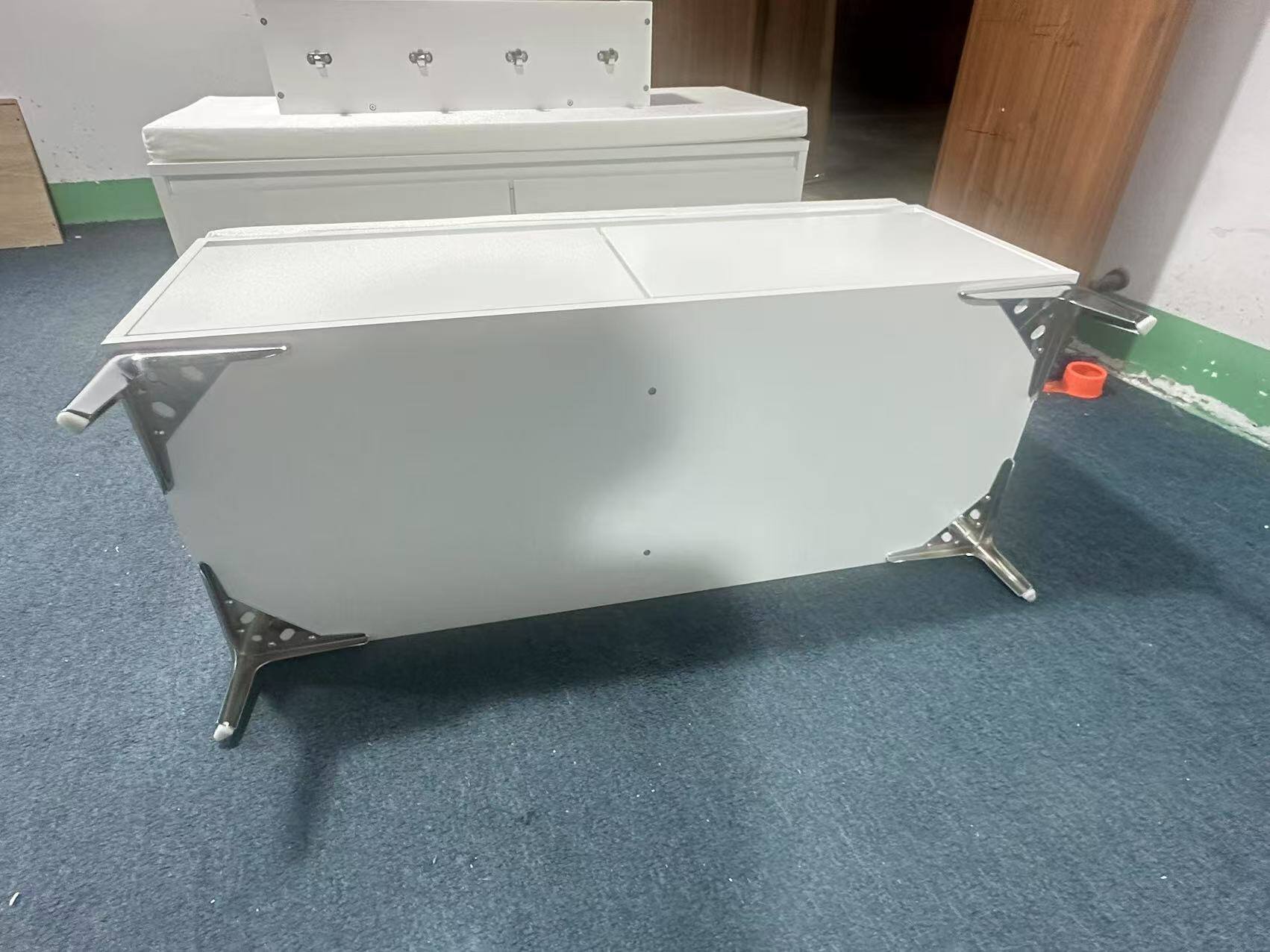 Alt View 2. Ropilly - Ropilly Entryway Storage Bench with Wall-Mounted Shelf & Coat Hooks, White Shoe Cabinet with Padded Cushion - White.
