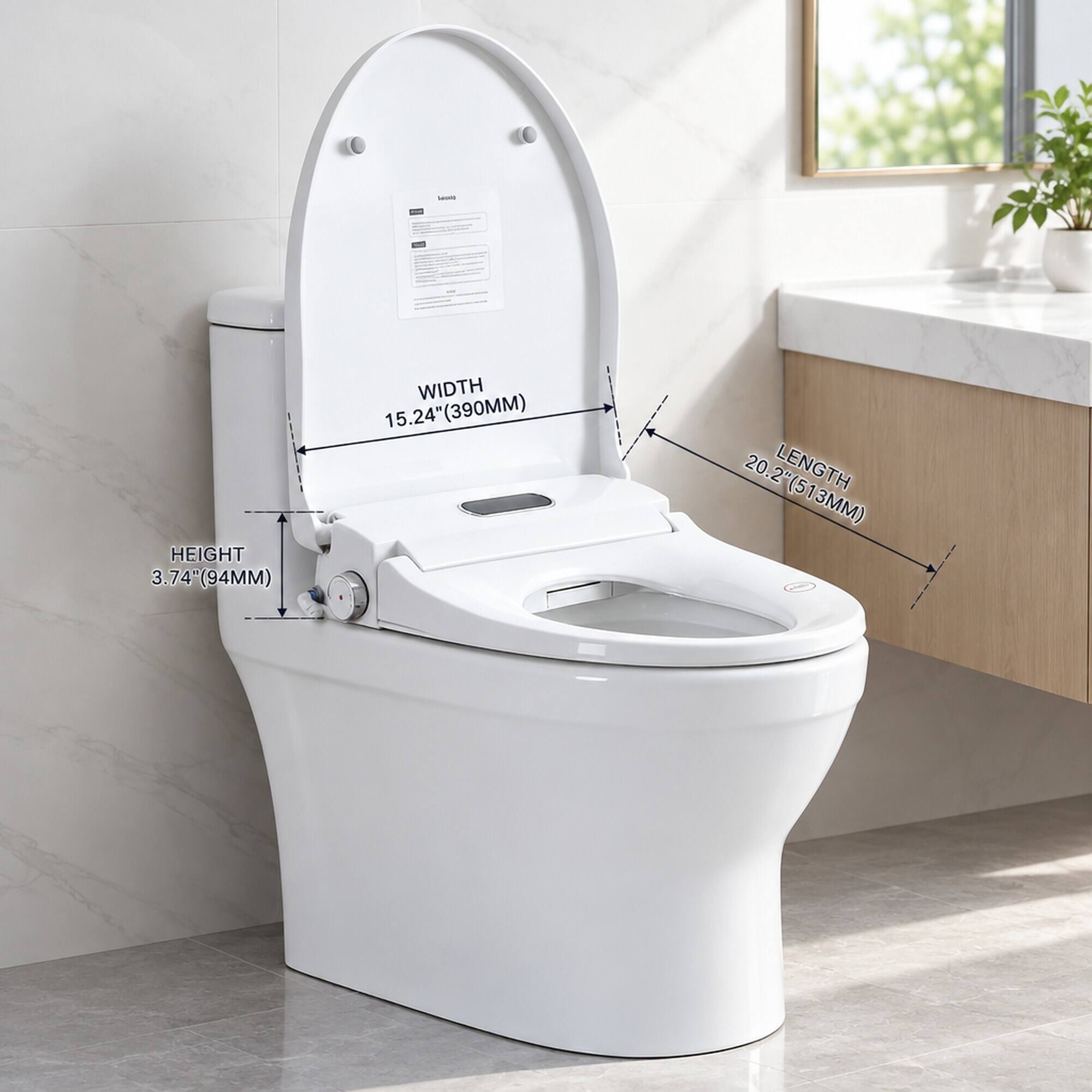 - HEIGHT 3.74" (94MM)
- WIDTH 15.24" (390MM)
- LENGTH 20.2" (513MM)