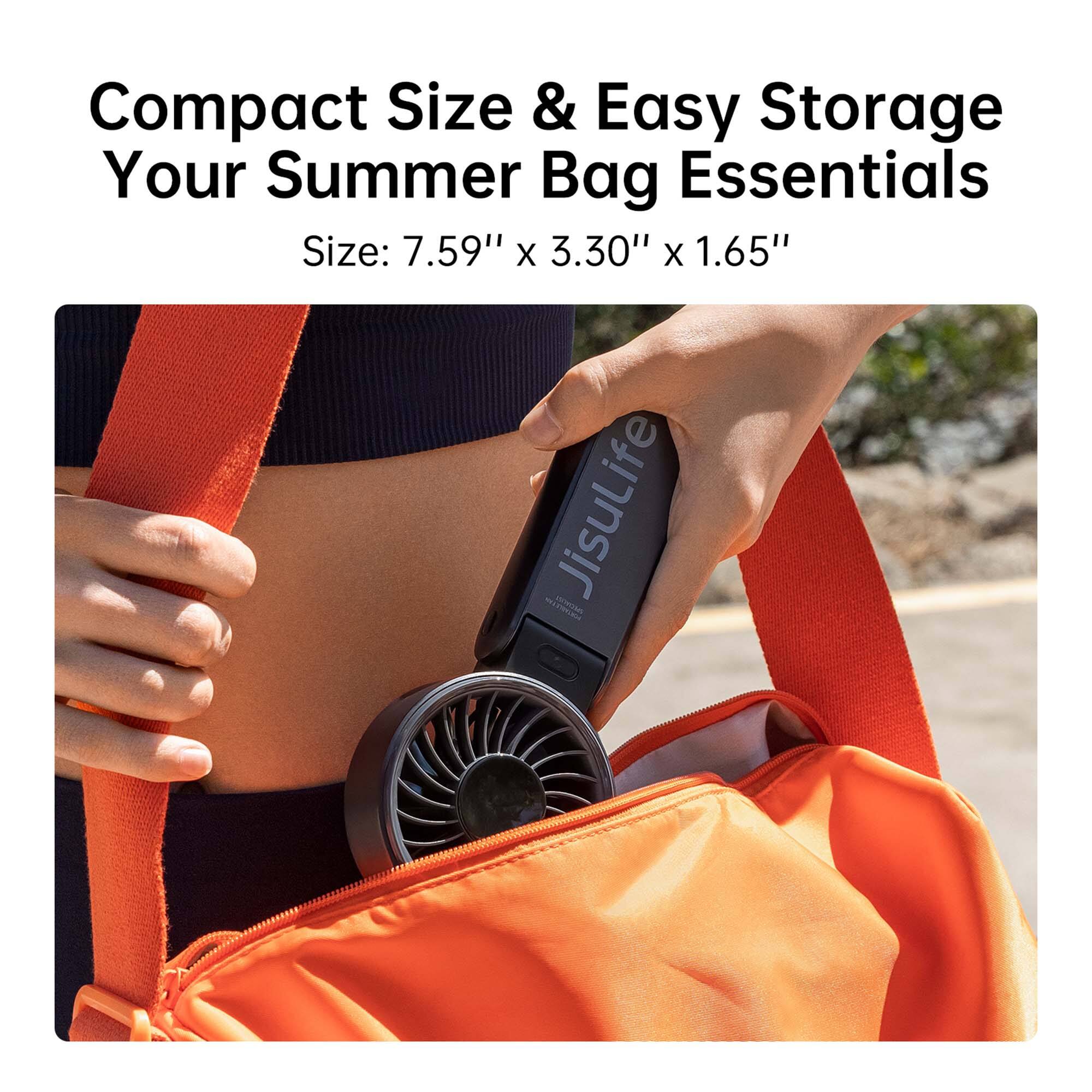 Compact Size & Easy Storage  
Your Summer Bag Essentials  
Size: 7.59" x 3.30" x 1.65"  
Jisulife