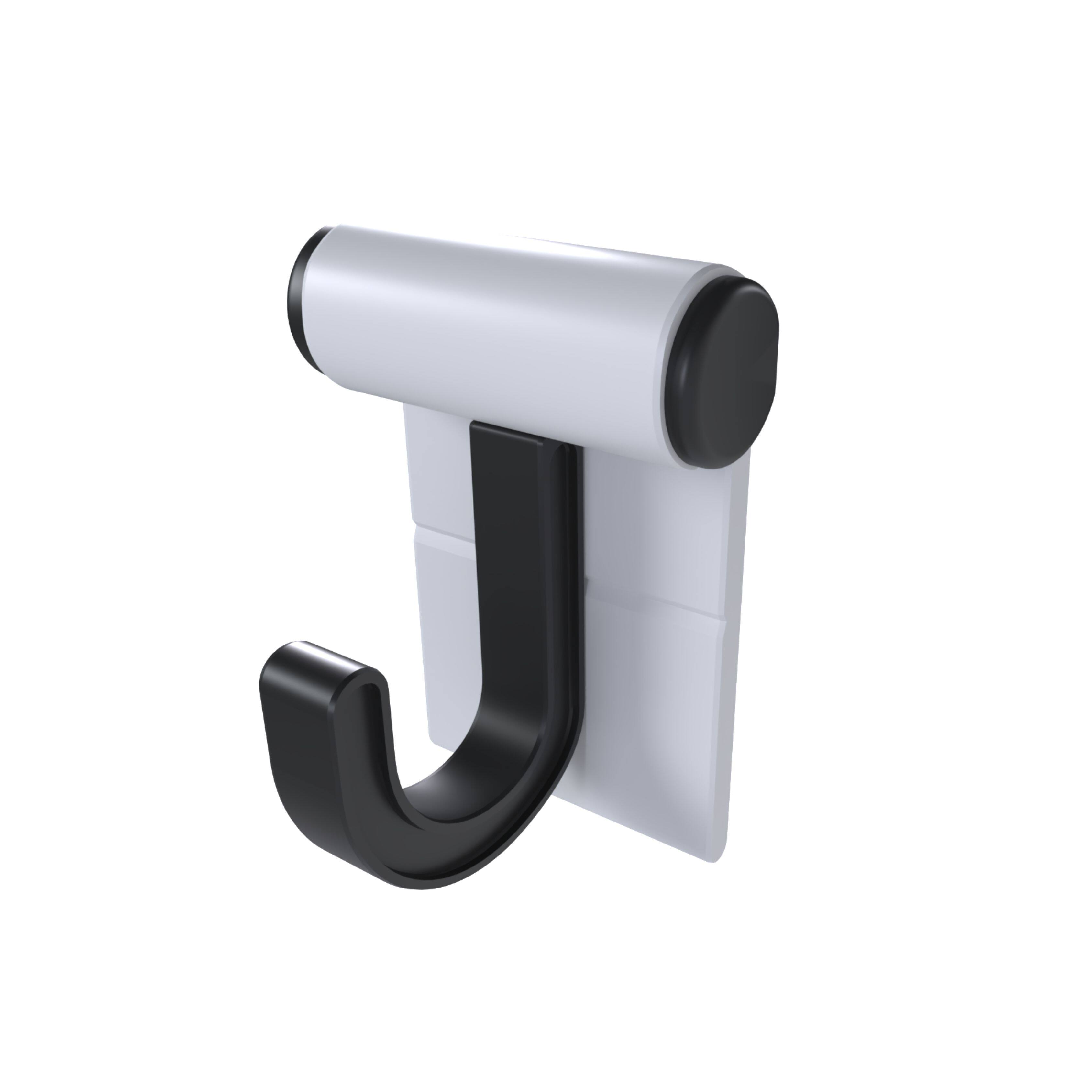 Front. Hang It Simple - Hang It Simple Wall Mounted Universal Storage Hanger - Adjustable, Durable, Versatile 2” WH - Black.