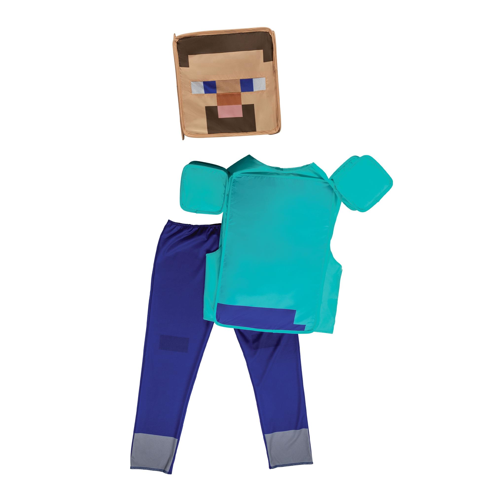 Alt View 1. Disguise - Minecraft Steve Pop Out Child Costume | Large 10-12 - Multi-Colored.