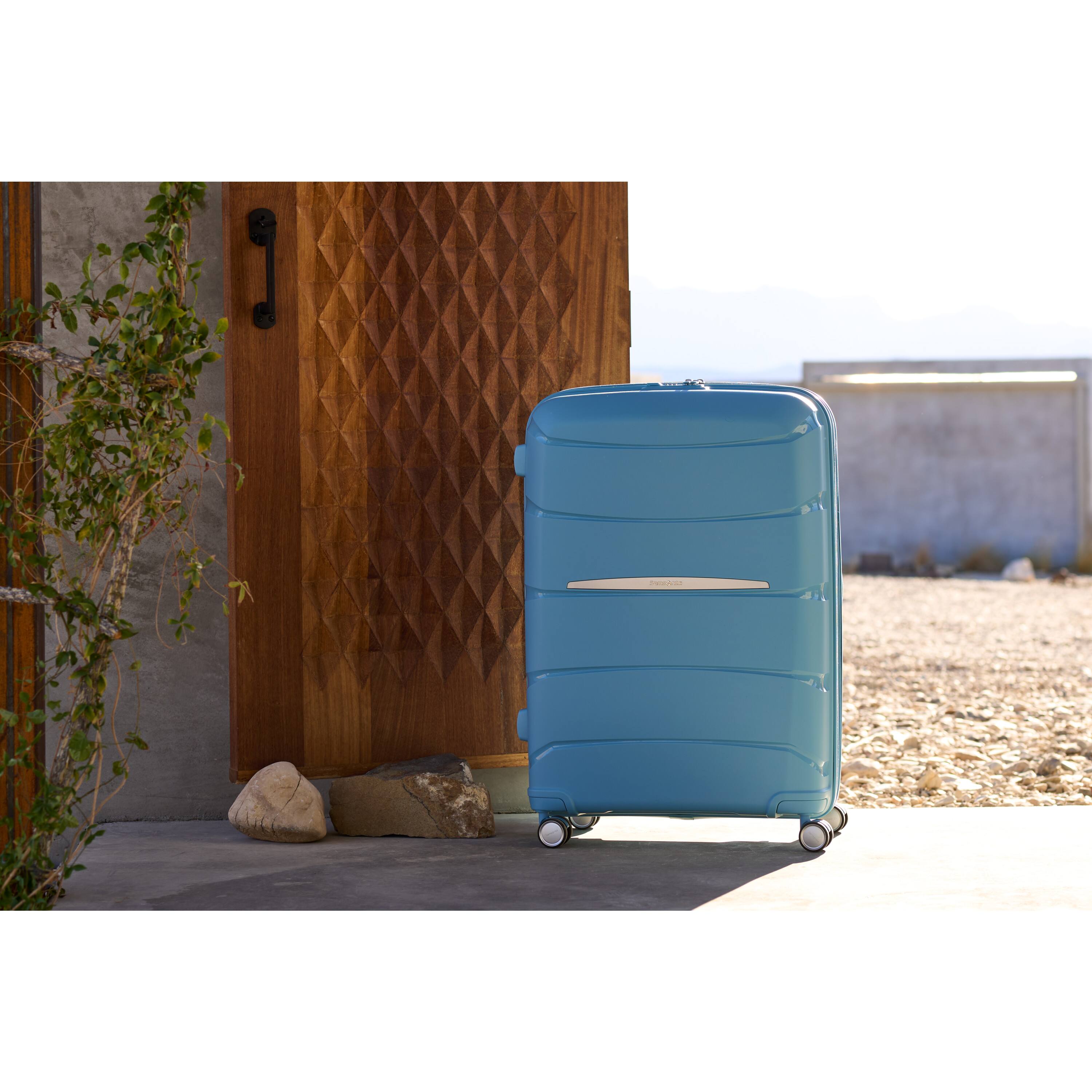 Alt View 8. Samsonite - Outline Pro Large Spinner Suitcase - Vintage Blue.