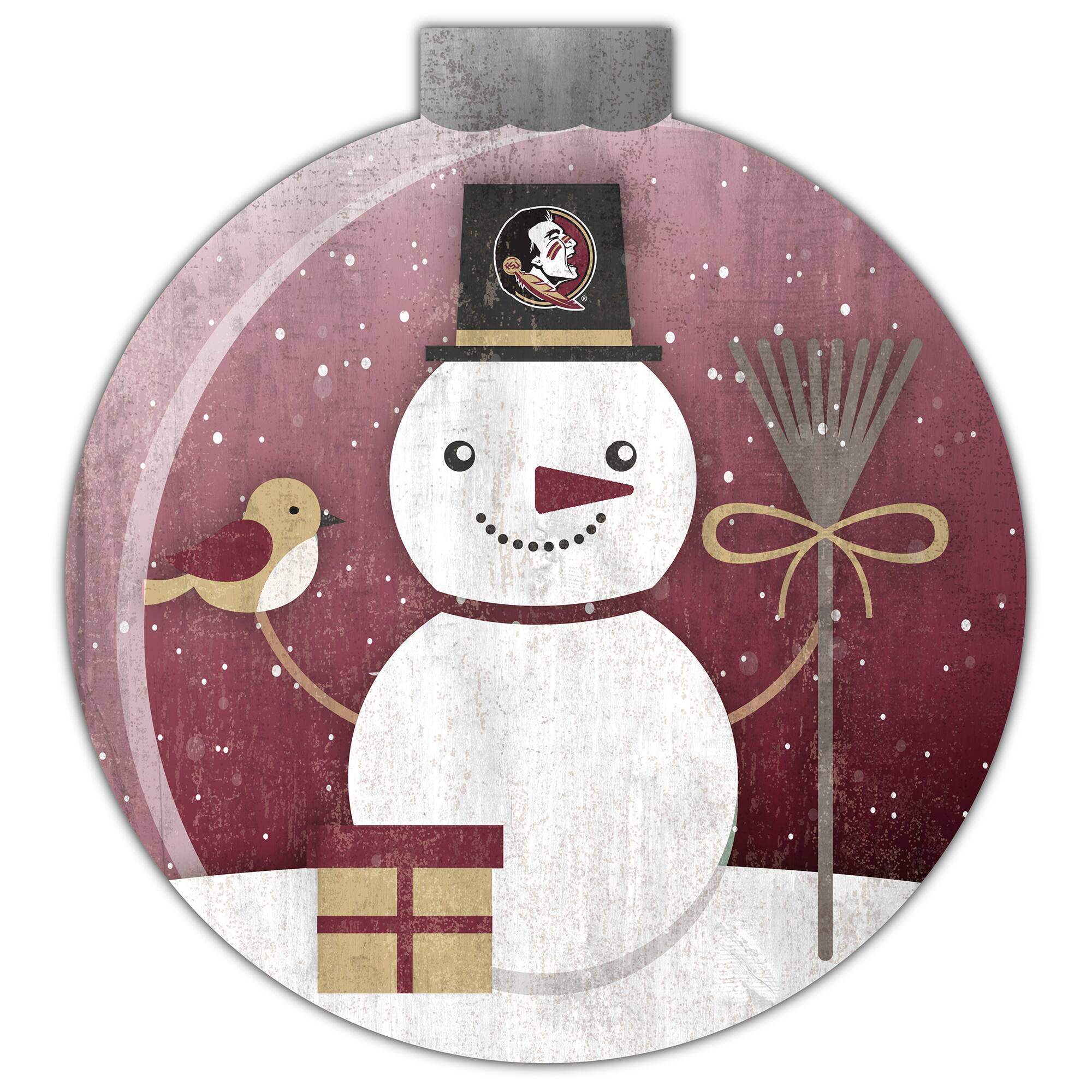 Fan Creations - Florida State Seminoles 12'' Snow Globe Wall Art - Multicolor