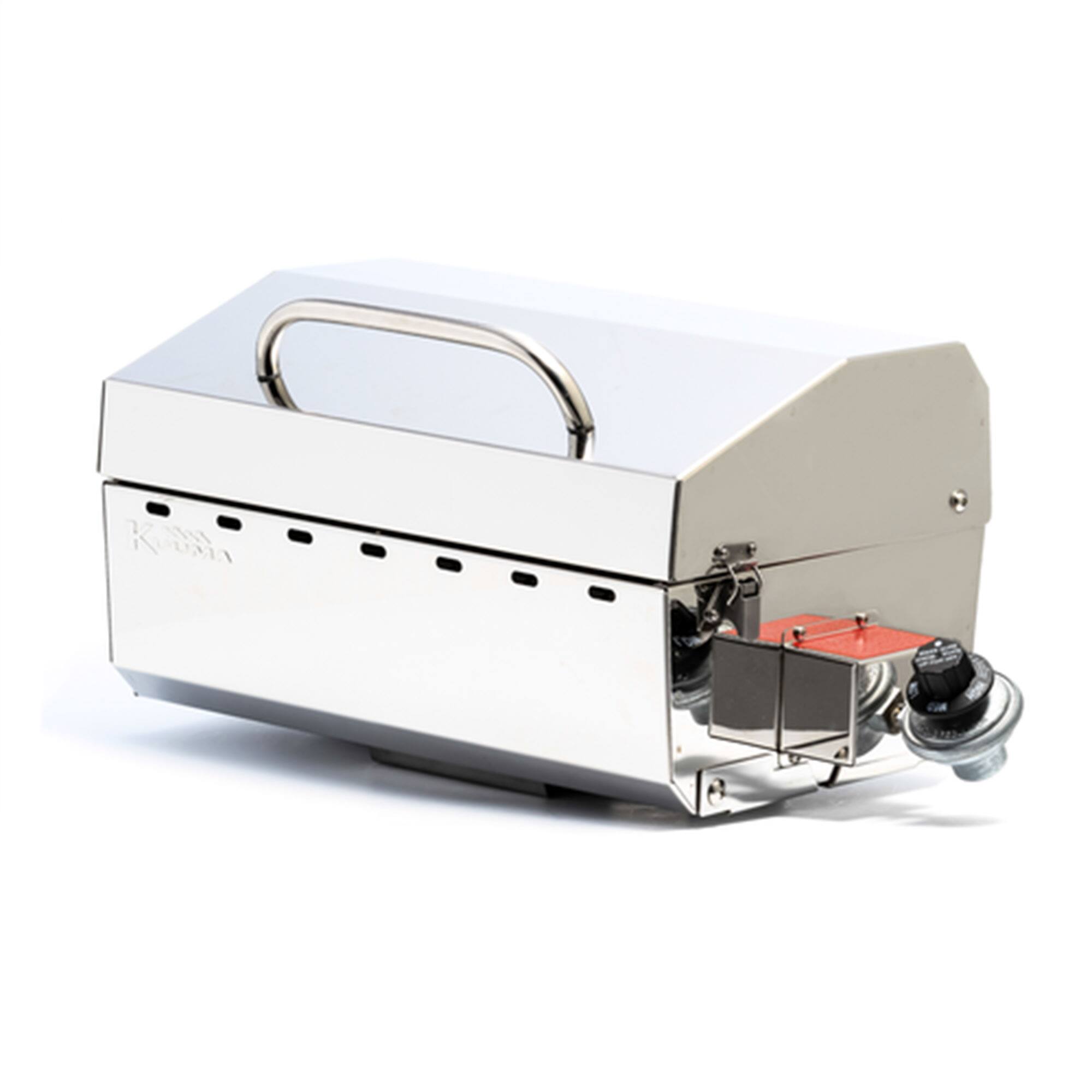 Alt View 7. Camco - Camco Kuuma Stow N Go 125 Stainless Steel Gas Grill with Mount Design, Silver - Silver.