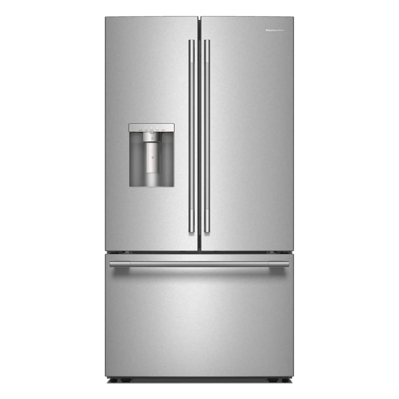 Whirlpool - 36 in. Wide 25 cu. ft. Wide French Door Bottom Mount Refrigerator with Two-Tier Freezer Storage - Stainless Steel