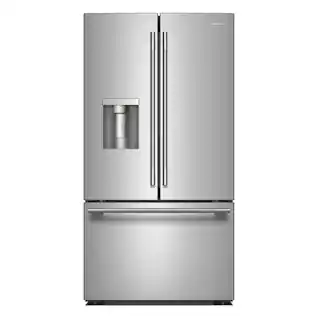 Front. KitchenAid - 36 in. Wide 30 cu. ft. French Door Refrigerator with Exterior Water and Ice - PrintShield Stainless.
