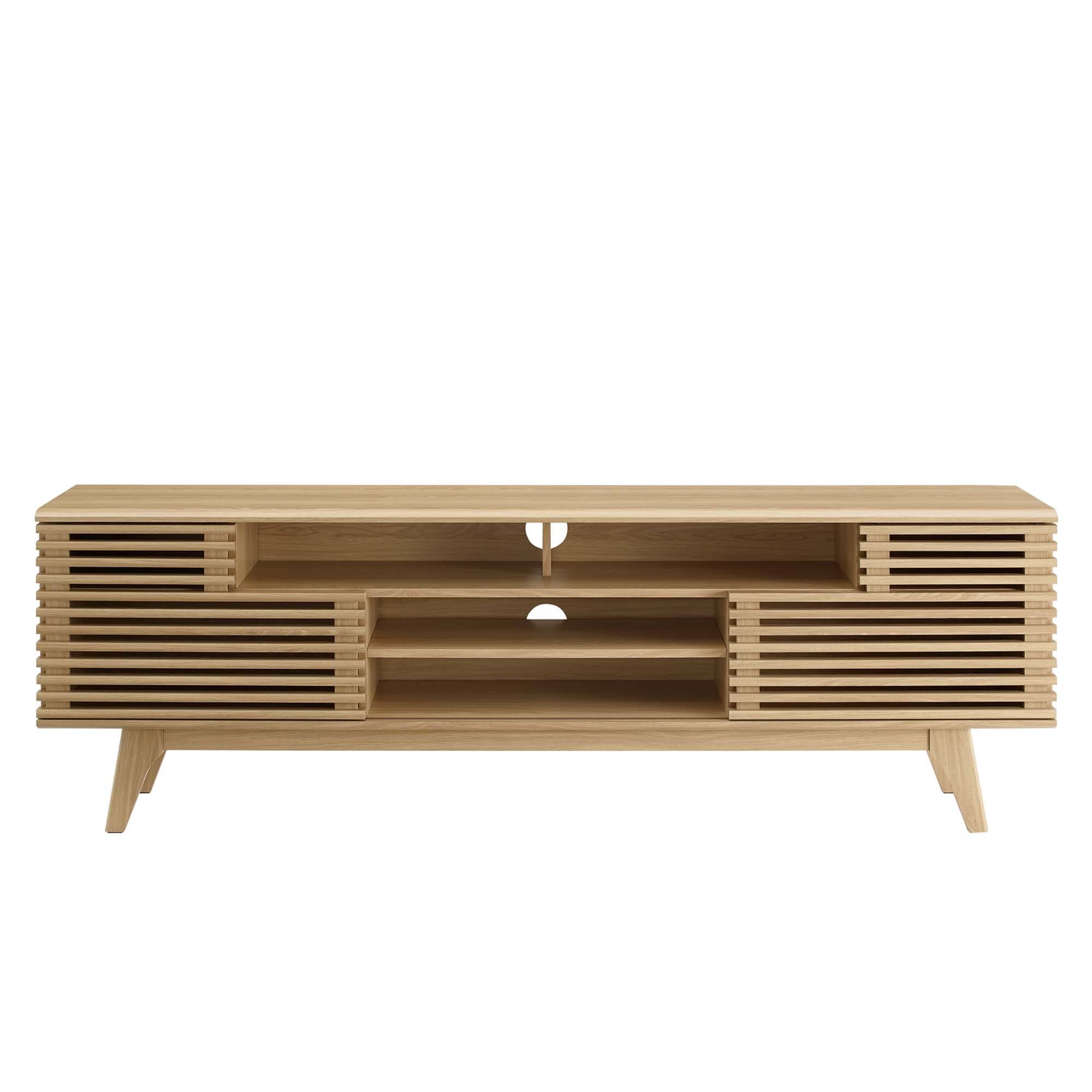 Back. Modway - Render 71" Media Console TV Stand by Modway - Oak.