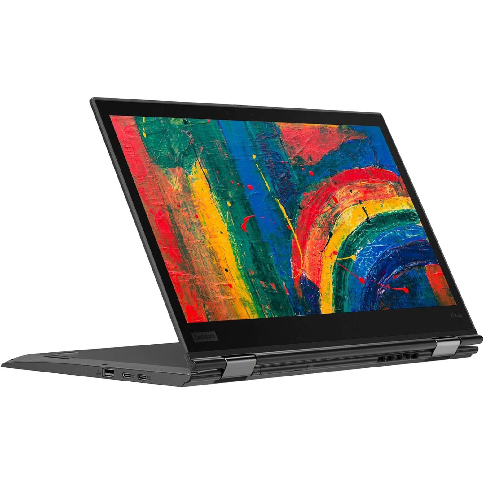 Alt View 2. Lenovo - X1 Yoga 3rd Gen ThinkPad 14" FHD Touch Intel Core i5-8350U 1.70 GHz up to 3.60 GHz 8GB 256GB SSD Windows 11 Pro - Black.