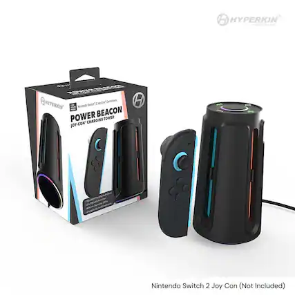 HYPERKIN LEIS CAME 40 PORE BONEAMAS HYPERKIN FOR Nintendo Switch I Joy-Con Controlers H uE PARA POWER BEACON TOWER CHARGING JOY-CON' indiottion MD Chrping Vuncton T 2 aO oe 2 Phot 1P Nintendo Switch 2 Joy Con (Not Included)
