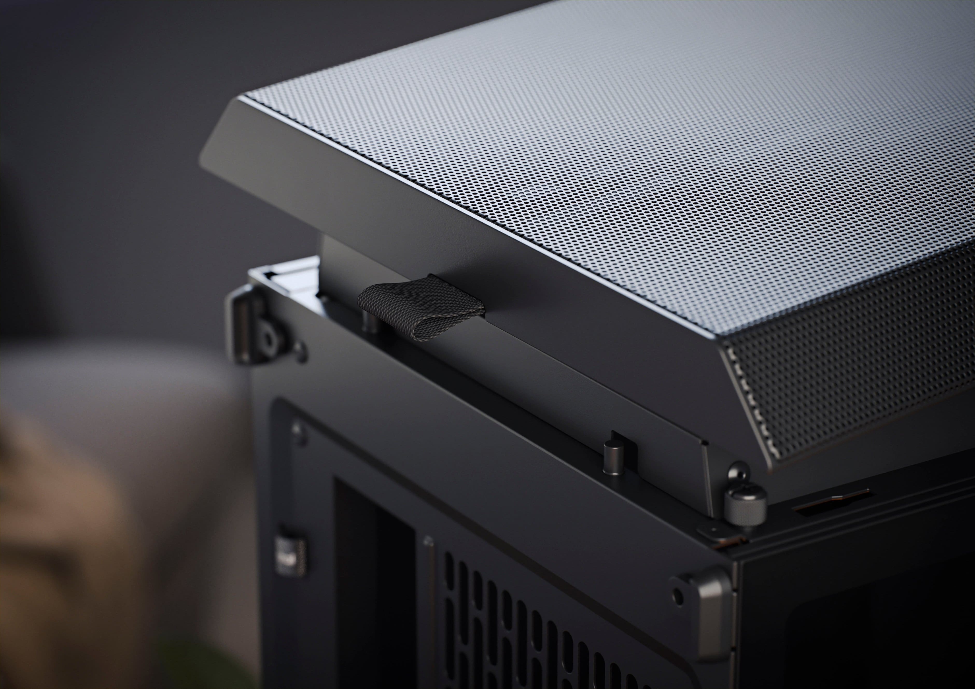 Alt View 16. Fractal Design - Meshify 3 RGB ATX mATX White Chassis with Clear TG Side Panel Mid-Tower PC Case - White.