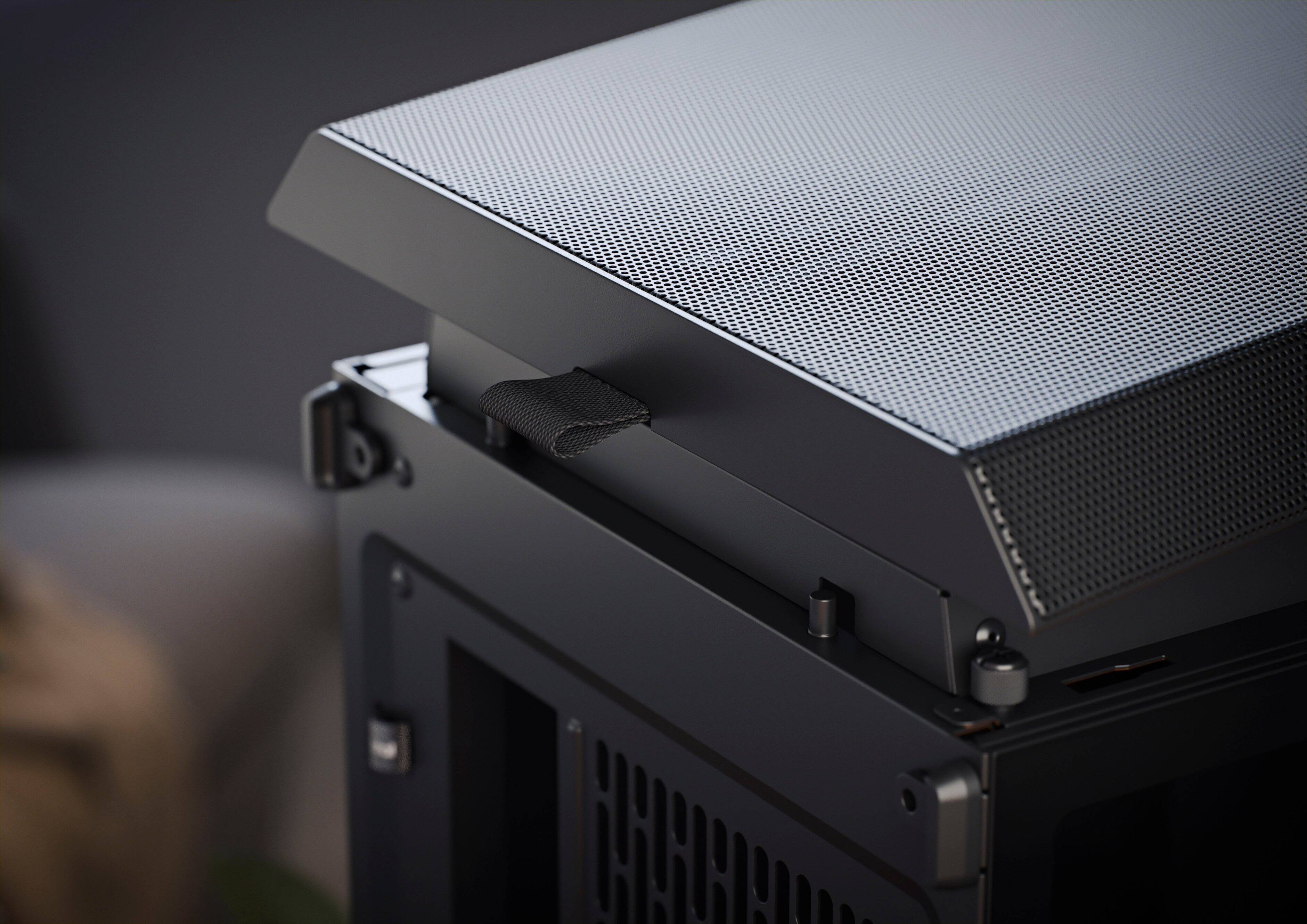 Alt View 16. Fractal Design - Meshify 3 RGB ATX mATX White Chassis with Clear TG Side Panel Mid-Tower PC Case - White.