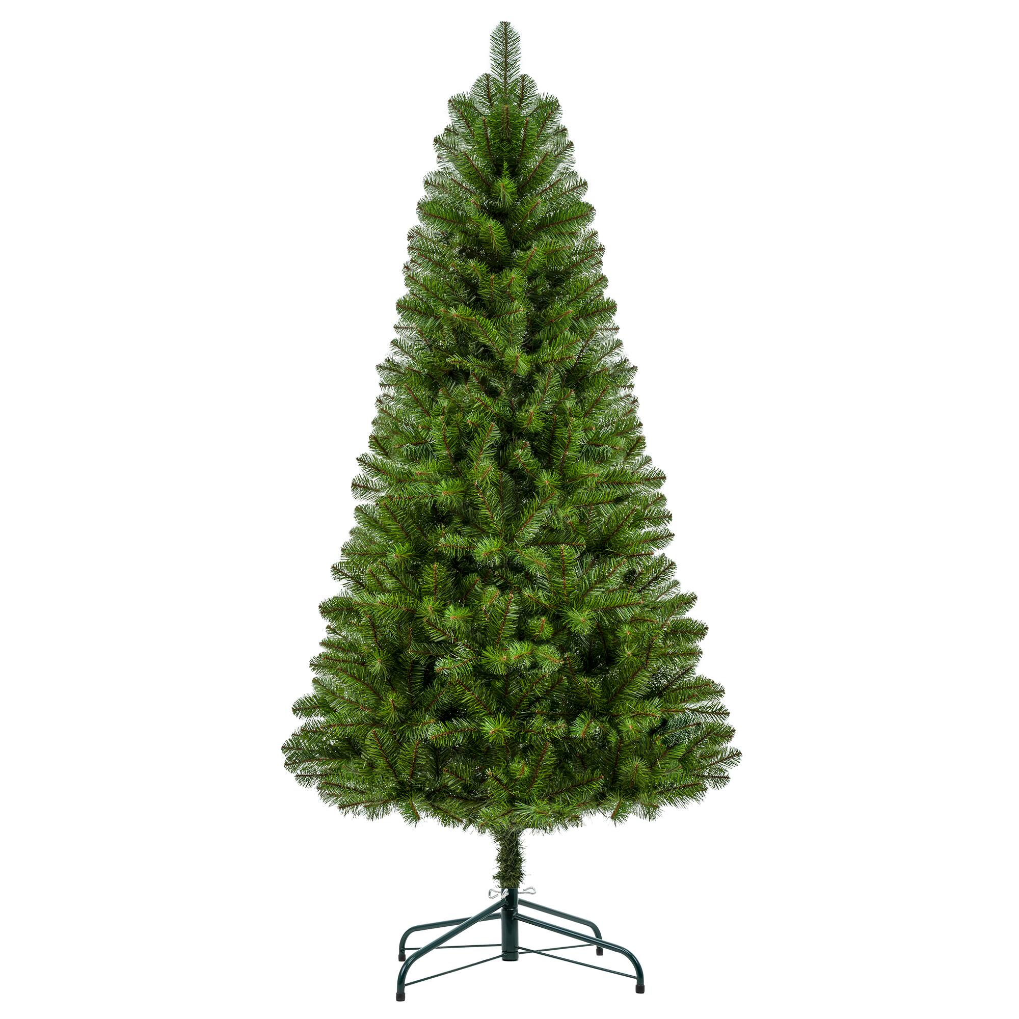 Front. Ecooso - 7FT Unlit Artificial Christmas Tree with 775 Tips, Full PVC Branches,Sturdy Metal Stand for Indoor Home Decoration - Green.