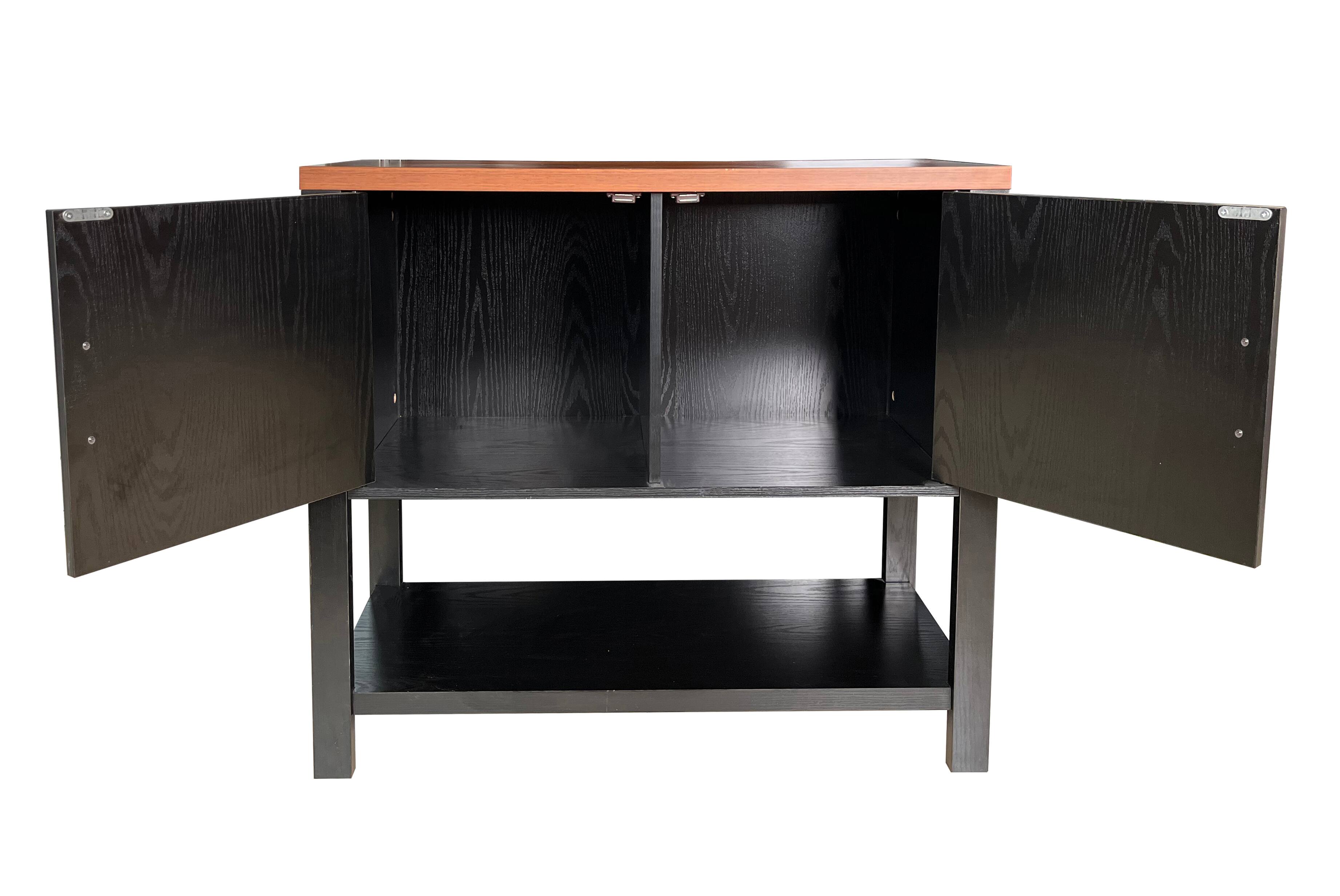 Angle. Kings Brand Furniture - Kings Brand Furniture Teresa 2-Door Modern Console Table, Buffet Storage Cabinet - Dark Brown.