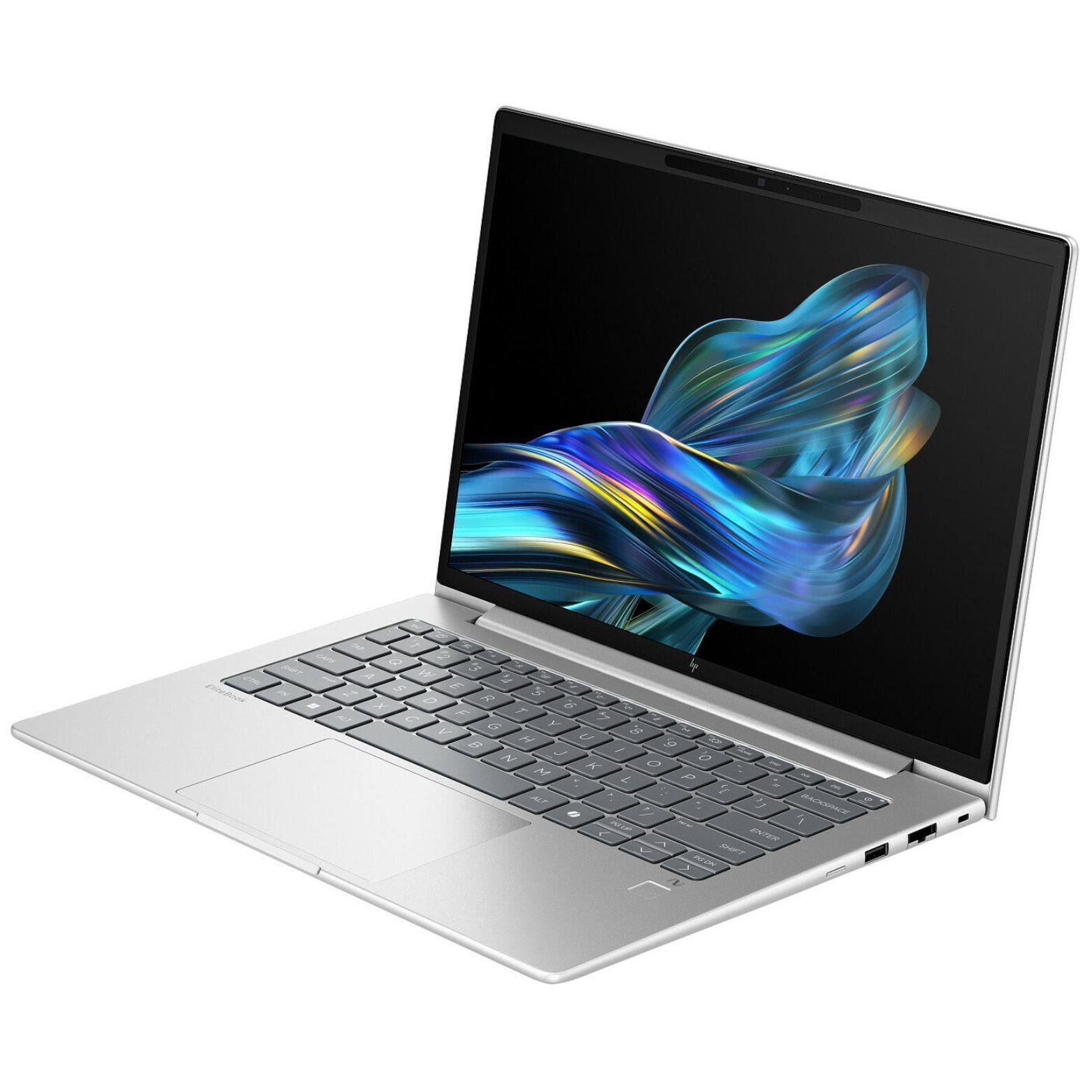 Alt View 2. HP - EliteBook 6 G1q 14" WUXGA Qualcomm Snapdragon X Elite X1E-78-100 3.40 GHz 64 GB 1 TB SSD Qualcomm Adreno W11 Pro Laptop - Silver.