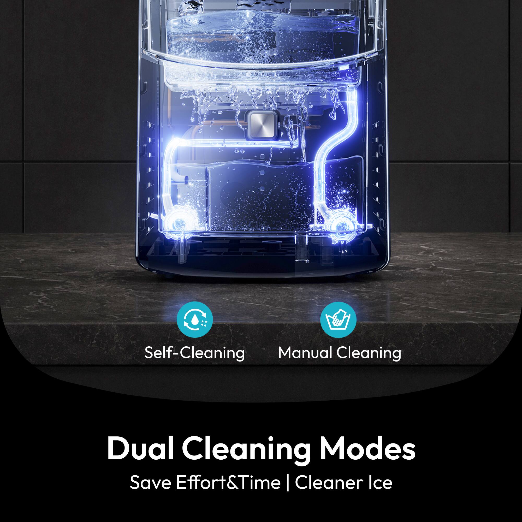 Self-Cleaning Manual Cleaning Dual Cleaning Modes Save Effort & Time | Cleaner Ice